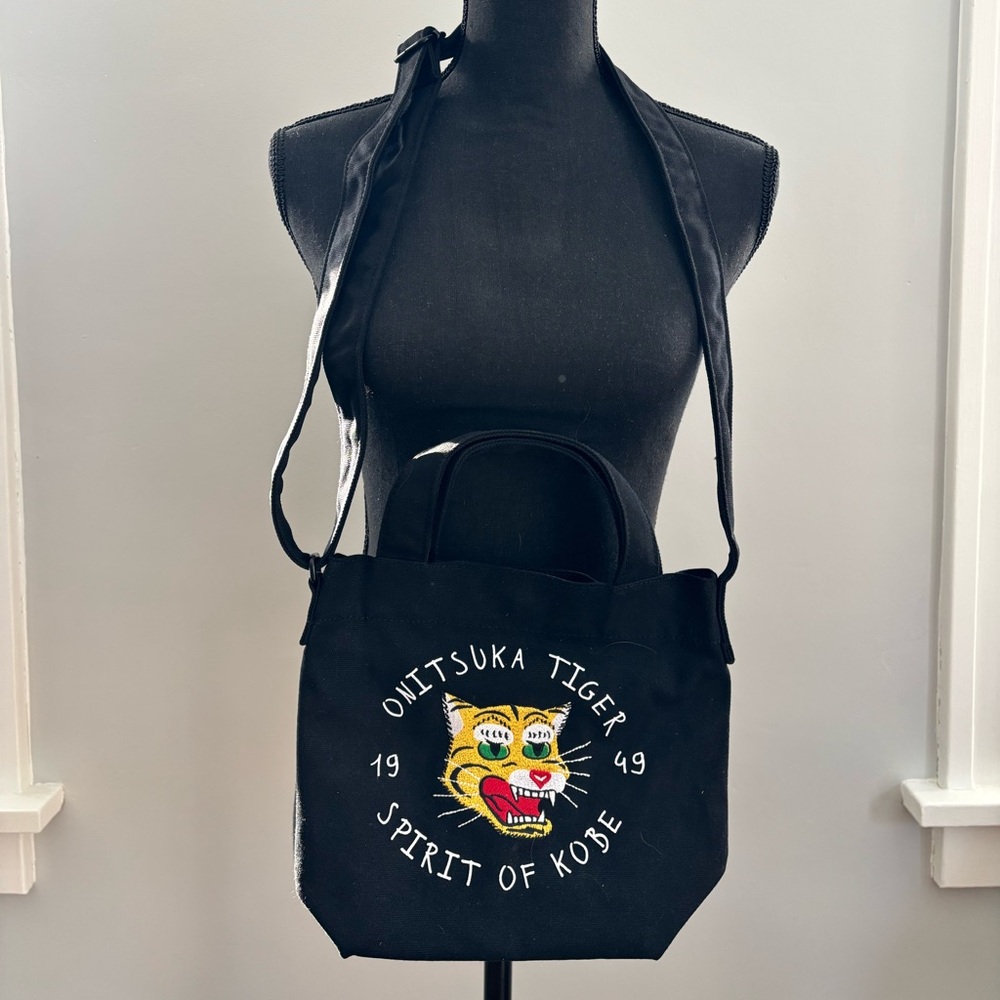 NWT, Orig. $170 - Onitsuka Tiger Canvas Shoulder Bag - from Japan